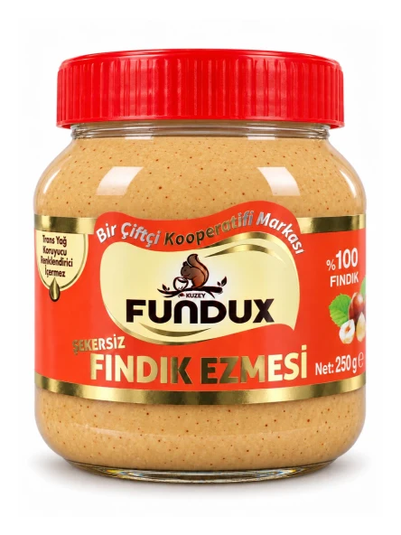 Şekersiz Fındık Ezmesi 250 Gr (%100 Fındık)